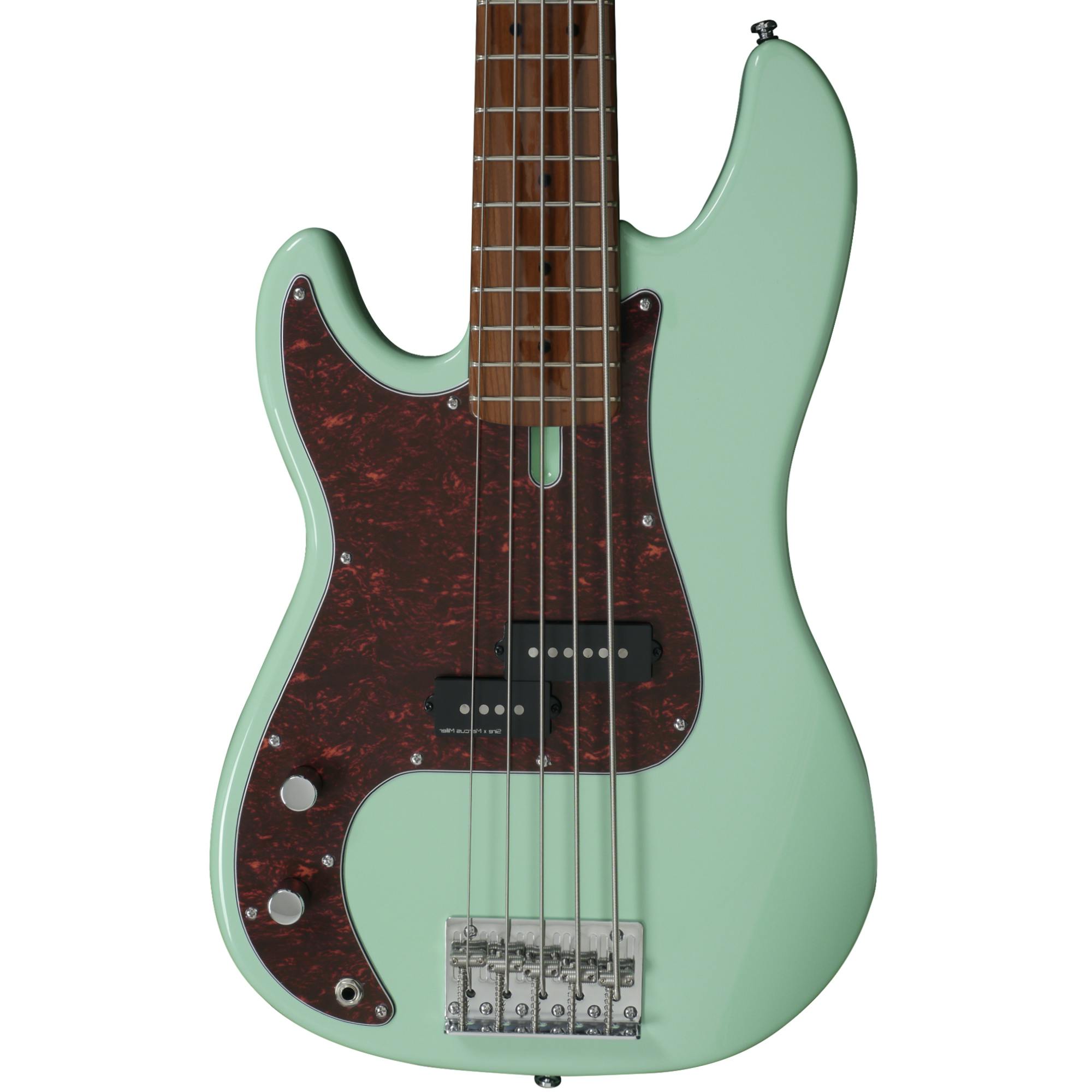 Sire Marcus Miller Left Handed P5 Alder 5-String Bass In Mild Green