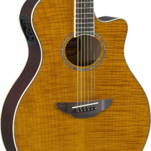 Yamaha APX600 Flame Maple Top Amber Finish