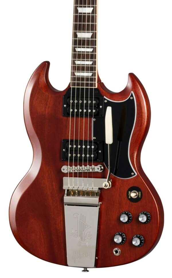 Gibson USA SG Standard '61 Faded Maestro Vibrola Electric Guitar in Vintage Cherry