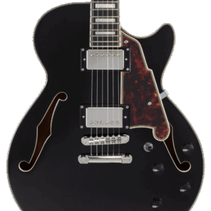 D'Angelico Premier SS Single Cutaway Electric Guitar in Black Flake with Stopbar Tailpiece