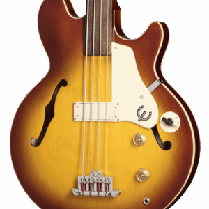 Epiphone Jack Casady Fretless Bass With Premium Gig Bag Aged Royal Tan