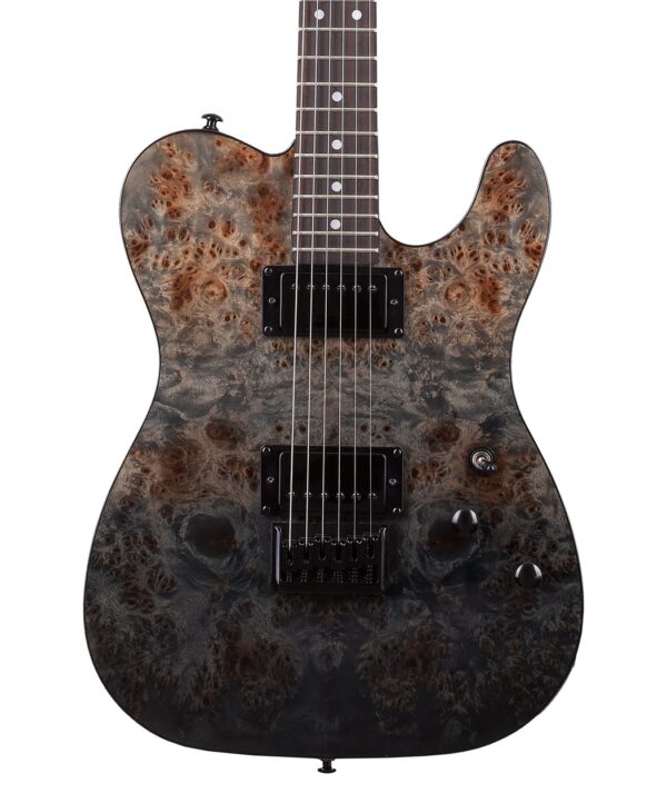 Schecter PT Standard Electric Guitar in Black Fade Burst Burl