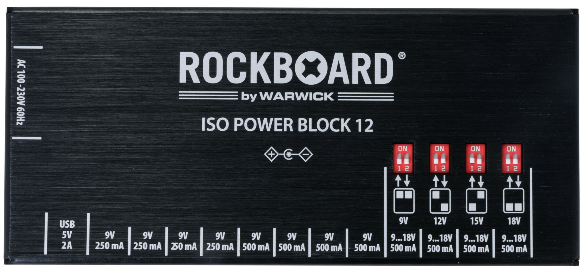 "Rockboard Power Block ISO V12 IEC, 9 to 18V, 100/230 Volt"