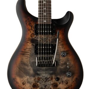 PRS Limited Edition SE Exotic Custom 24-08 Poplar Burl in Charcoal Cherry Midnight Burst
