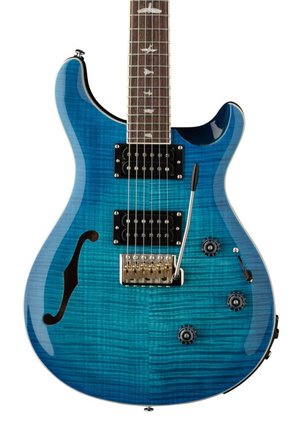 PRS SE Custom 24 Semi-Hollow Piezo Electric Guitar in Lake Blue