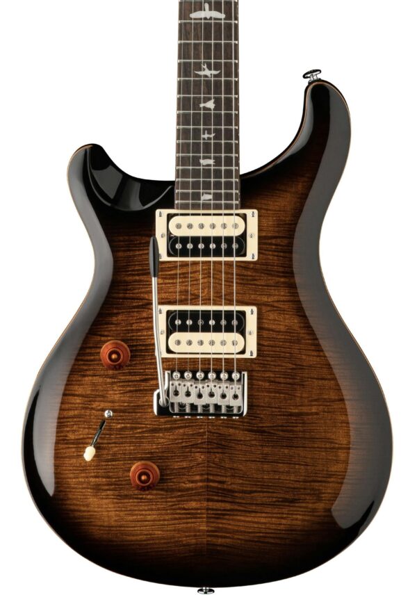 PRS SE Custom 24 Left Handed Electric Guitar in Black Gold Sunburst