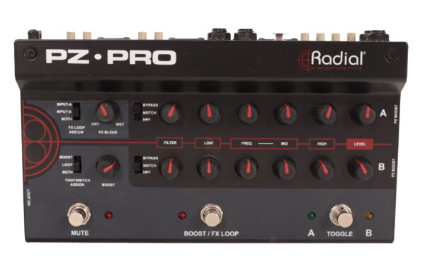 Second Hand Radial PZ-Pro 2-Channel Acoustic Preamp Pedal 950