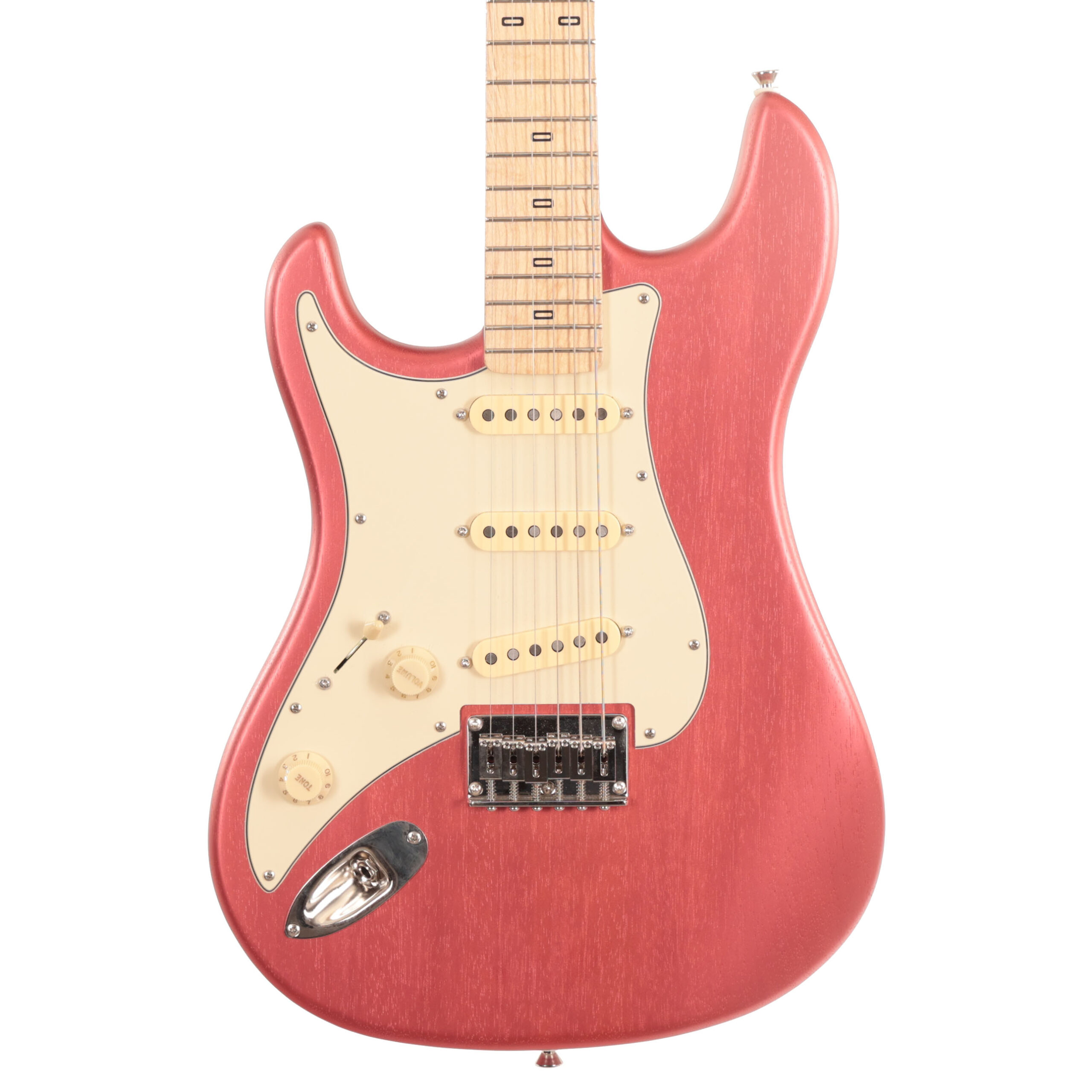 Second Hand PJD Woodford Left Handed Electric Guitar in Rose Metallic Red 107