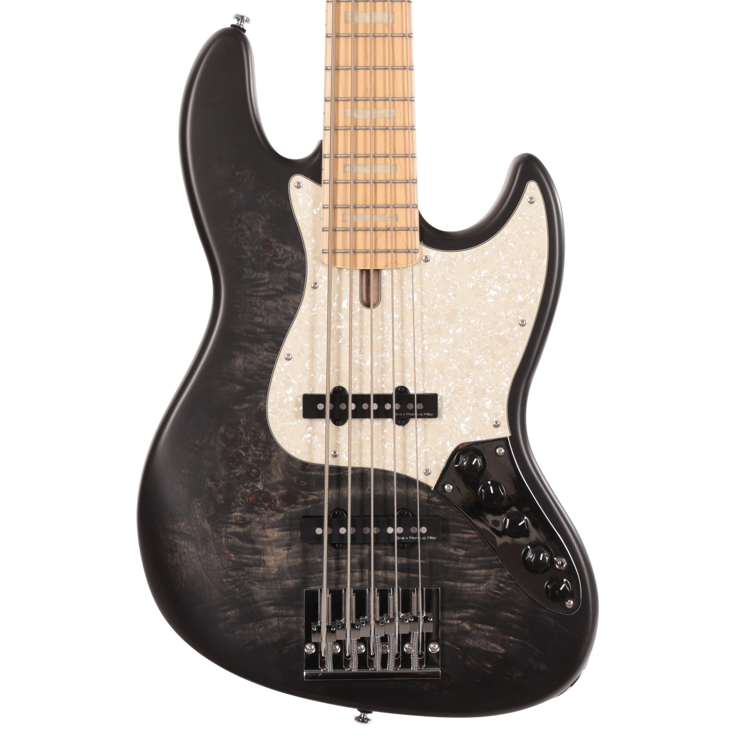 Sire Marcus Miller V7 Reissue Swamp Ash 5 String Bass in Transparent Black Satin