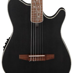 Ibanez TOD10N Tim Henson Signature "Tree of Death" Nylon-String Electro Acoustic Guitar in Transparent Black Flat