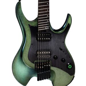 Mooer GTRS W900 Wing Headless Guitar In Aurora Green Rosewood Board