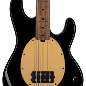 Sterling by Music Man Pete Wentz Signature Artist Series Stingray Bass in Black with Roasted Maple Neck