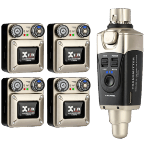 XVIVE U45R4 - 5.8 GHZ WIRELESS IN EAR MONITOR SYSTEM WITH FOUR RECEIVERS