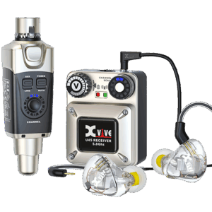 XVIVE U45T9 - 5.8 GHZ WIRELESS IN EAR MONITOR SYSTEM PLUS IN EAR MONTORS & CASE