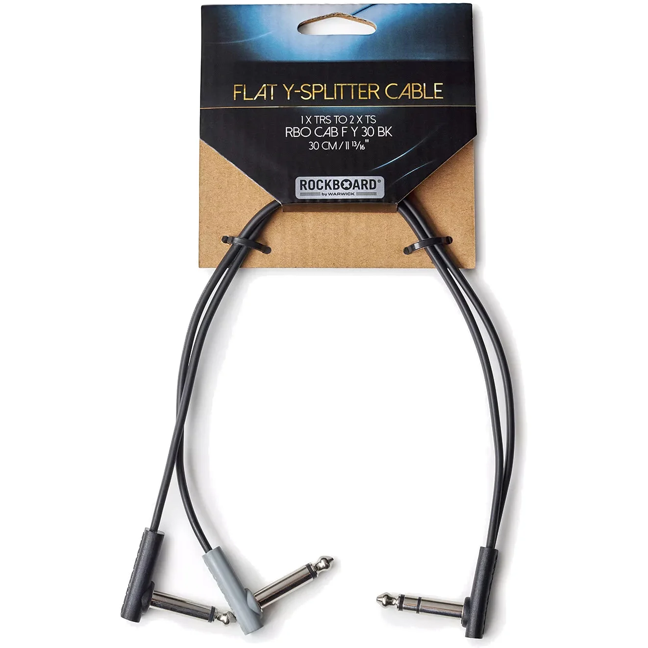 RockBoard Flat Patch Y Splitter Cab 30 cm in Black