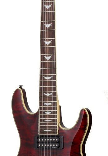 Schecter Omen Extreme 7 Electric Guitar in Black Cherry in stock