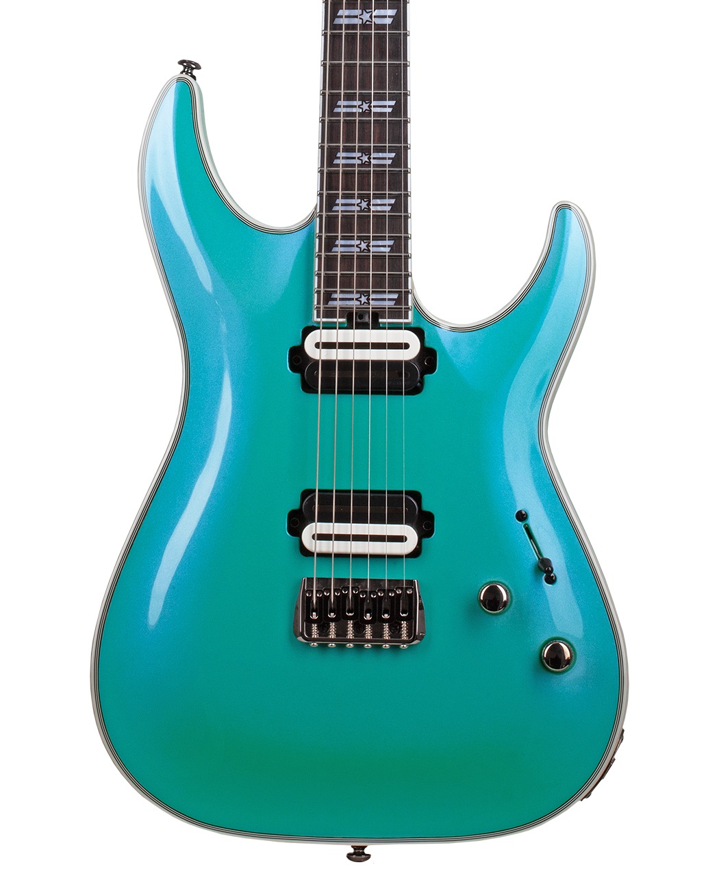 Schecter C-1 SLS Hollywood Electric Guitar in Glacier Metallic in stock - Image 1