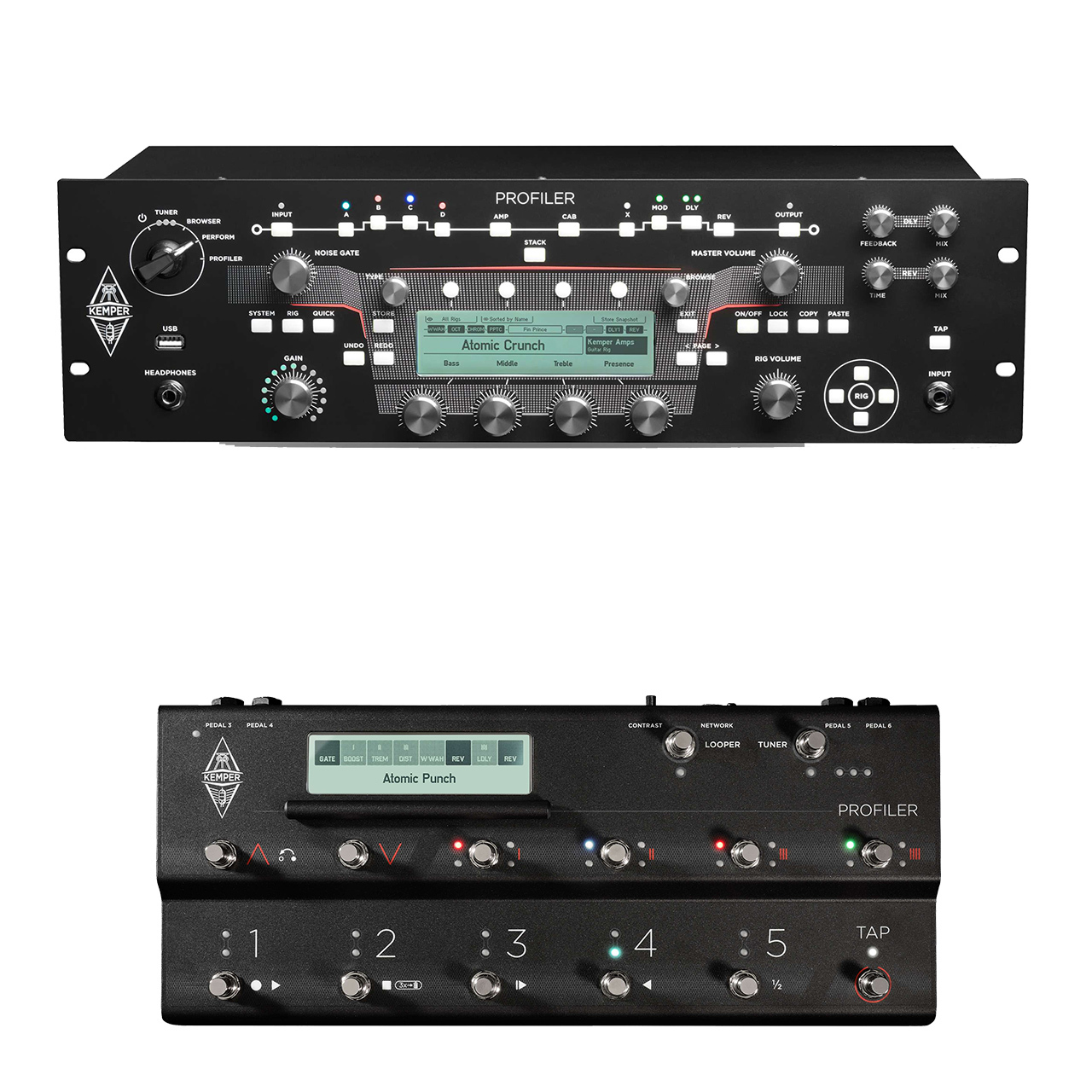 Kemper Profiling Power Amp Rack Mount and Remote MK 2