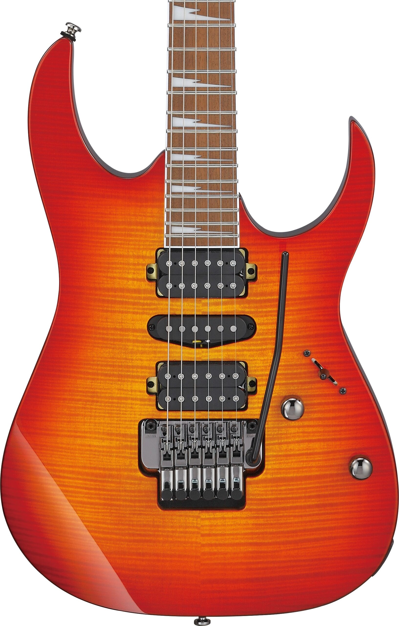 Ibanez RG470DXFM-CS RG Standard Flamed Maple Top Electric Guitar in Cherry Sunburst in stock - Image 1