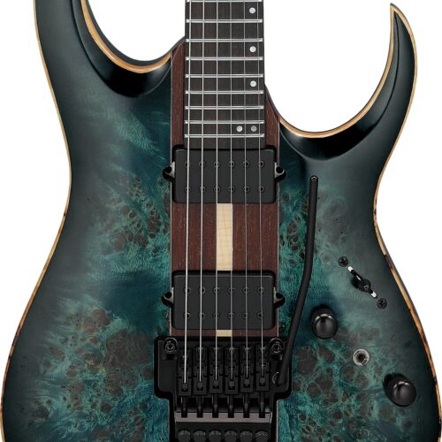 Ibanez RGA20P1PB-CUL RGA Premium Poplar Burl Top Electric Guitar in Cosmic Blue Burst Low Gloss in stock