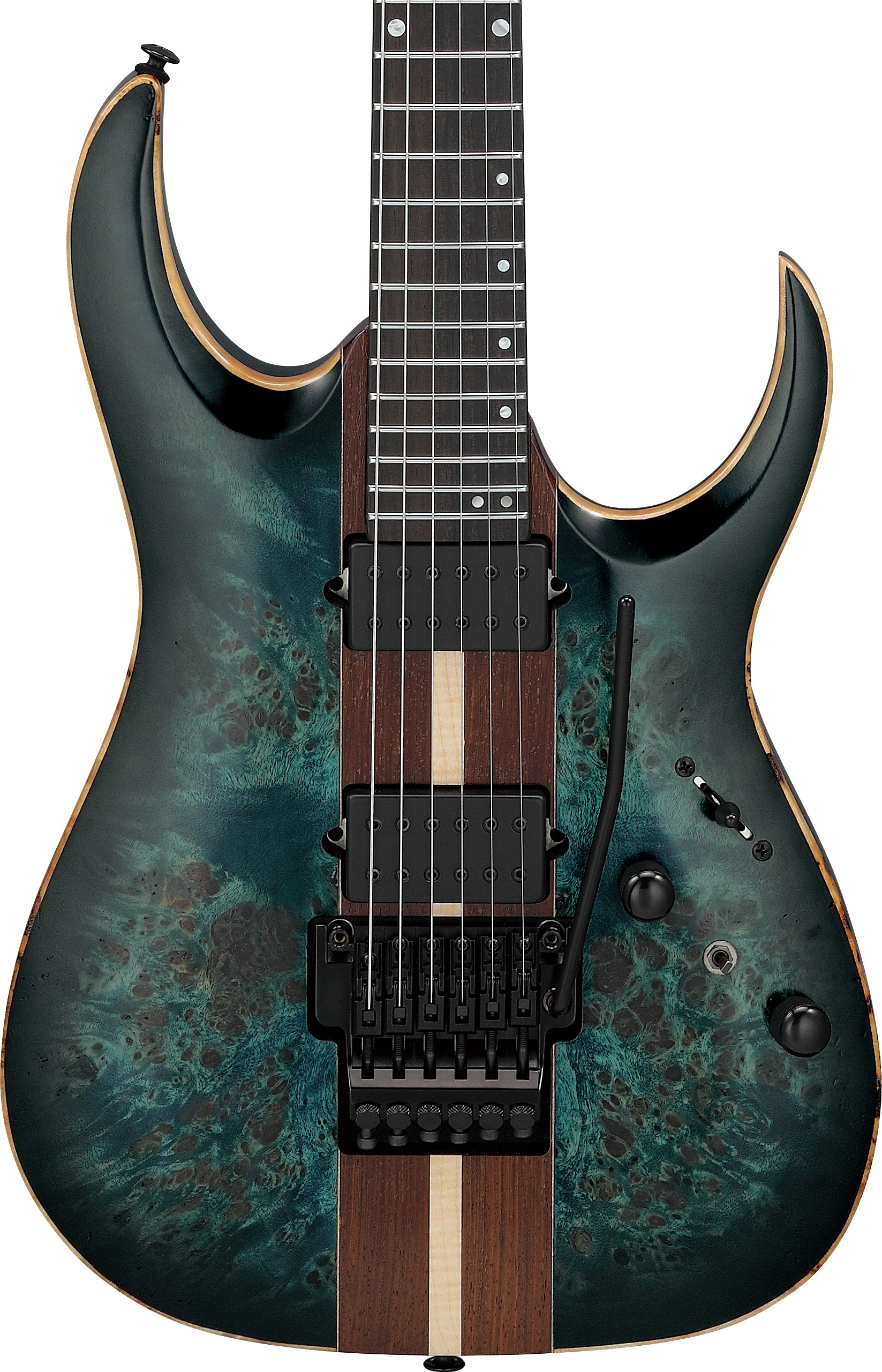 Ibanez RGA20P1PB-CUL RGA Premium Poplar Burl Top Electric Guitar in Cosmic Blue Burst Low Gloss in stock - Image 1