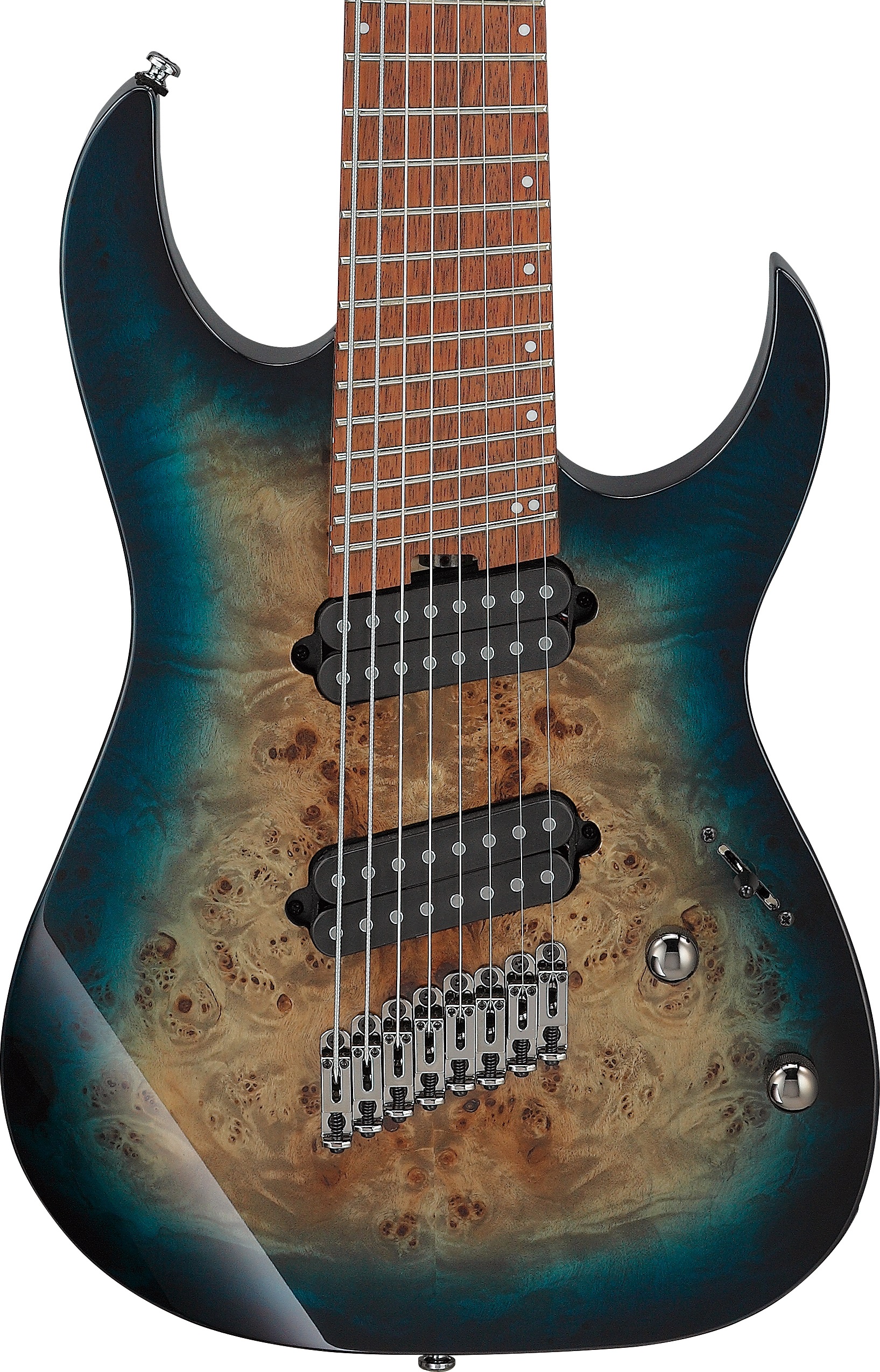 Ibanez RGMS8PB-CBS RG Multi-Scale 8-String Electric Guitar in Cosmic Blue Starburst in stock - Image 1