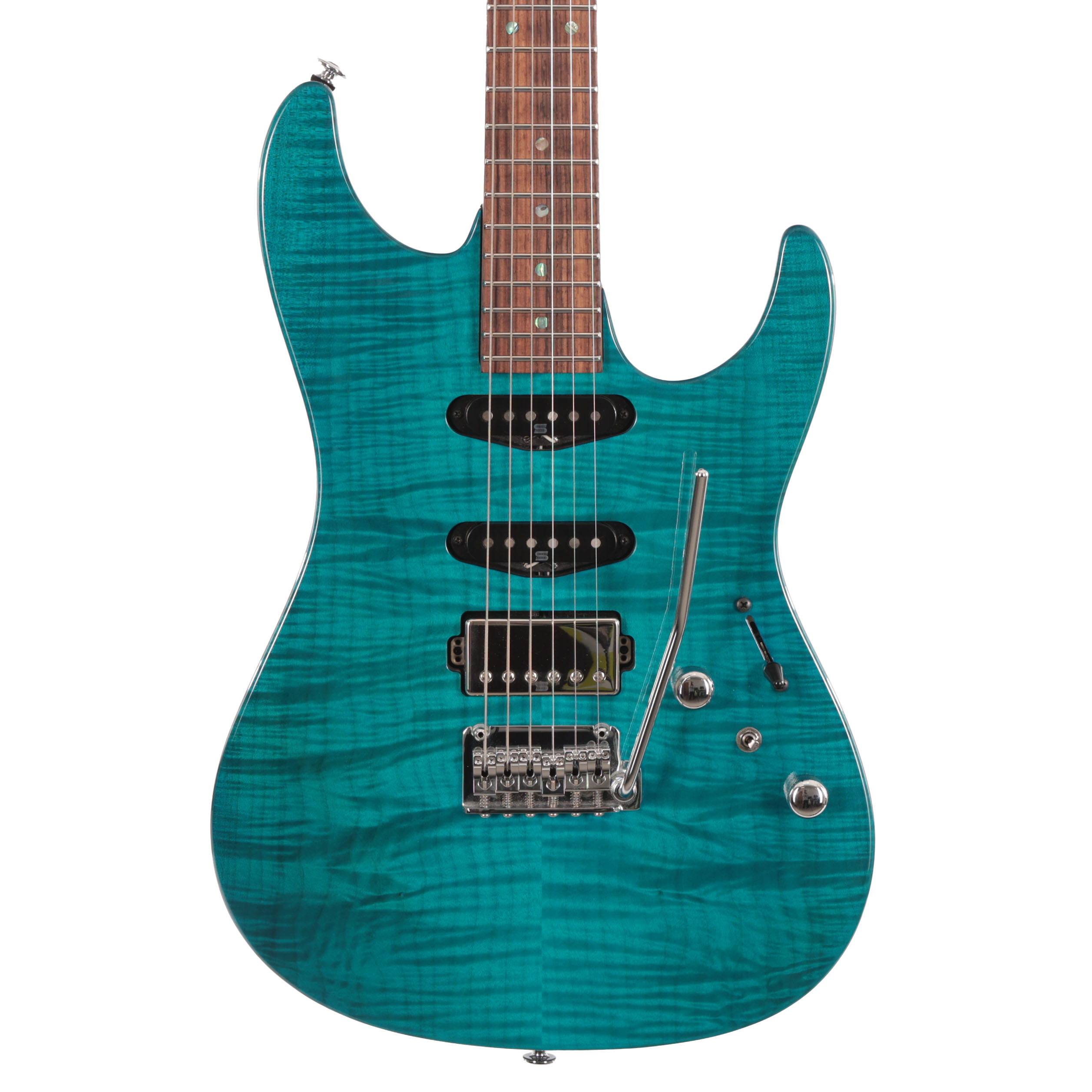 Second Hand Ibanez Martin Miller Signature Transparent Aqua Blue 004 in stock
