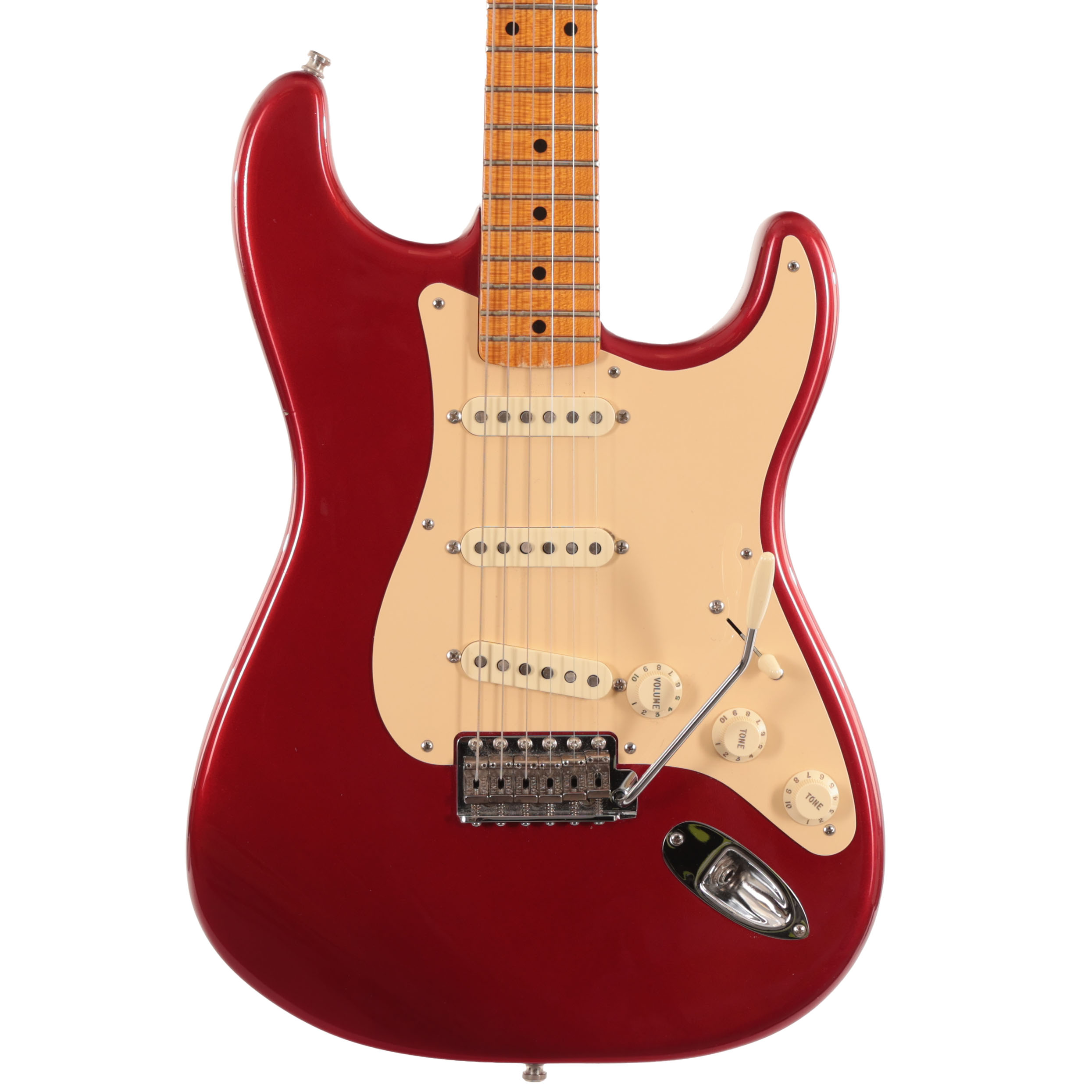 Second Hand Fender Eric Johnson Strat Candy Apple Red 006 in stock