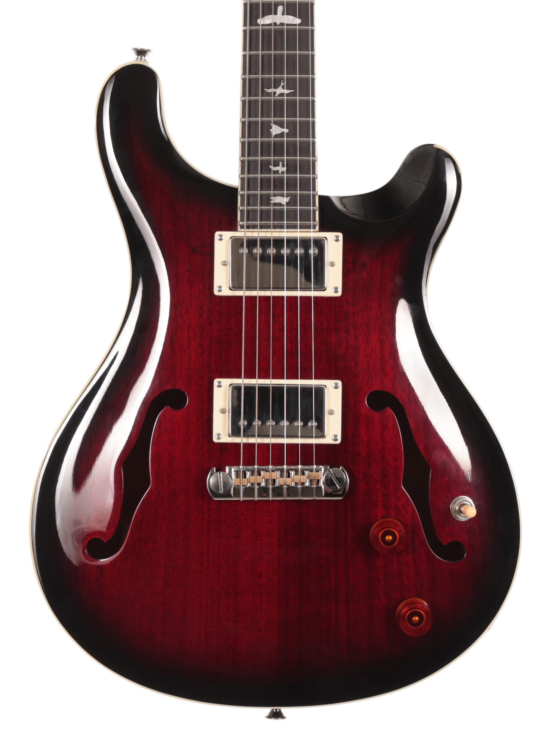 Second Hand PRS Hollowbody Standard Electric Guitar in Fire Red Burst 423 in stock - Image 1