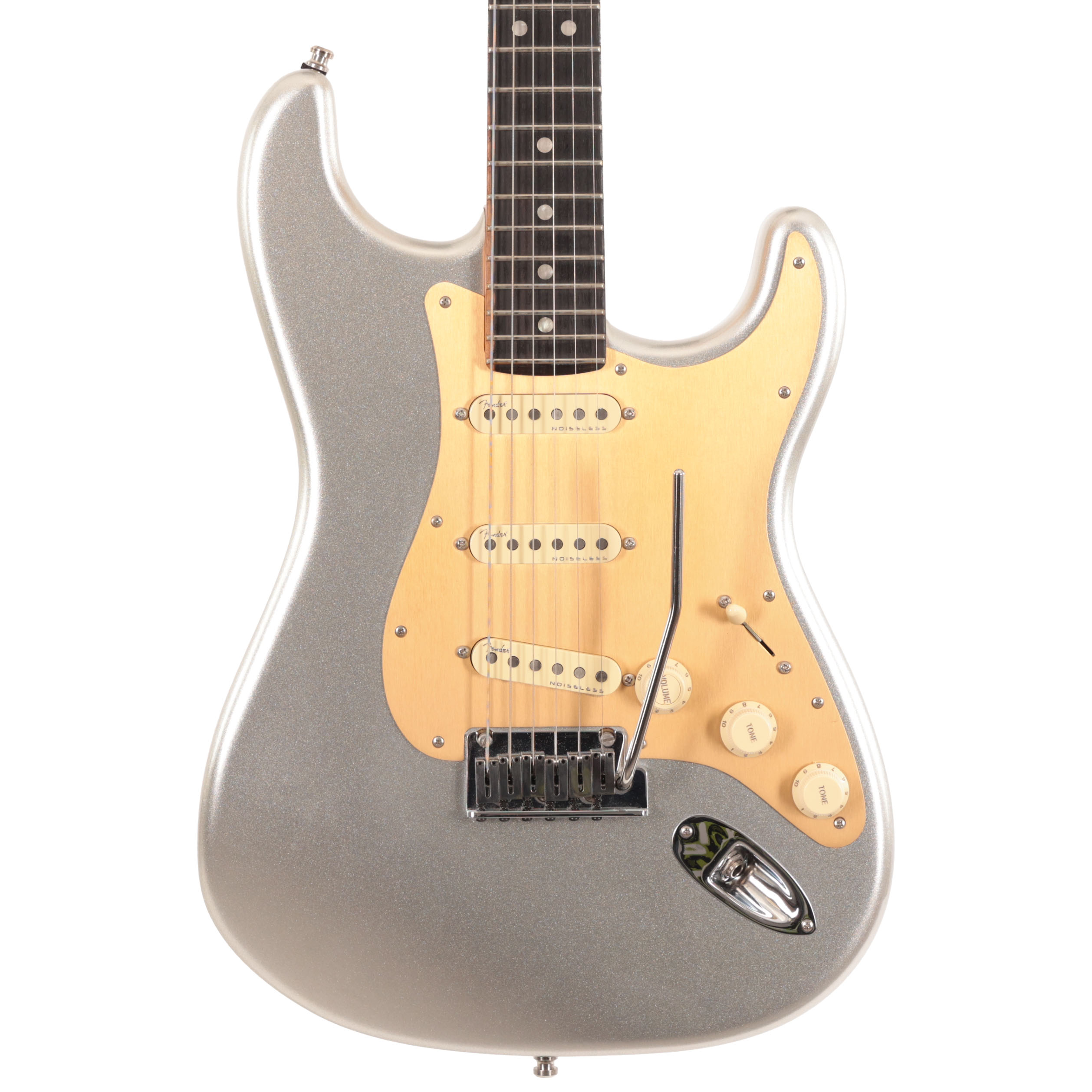 Second Hand Fender FSR American Ultra Stratocaster in Quick Silver 489 in stock