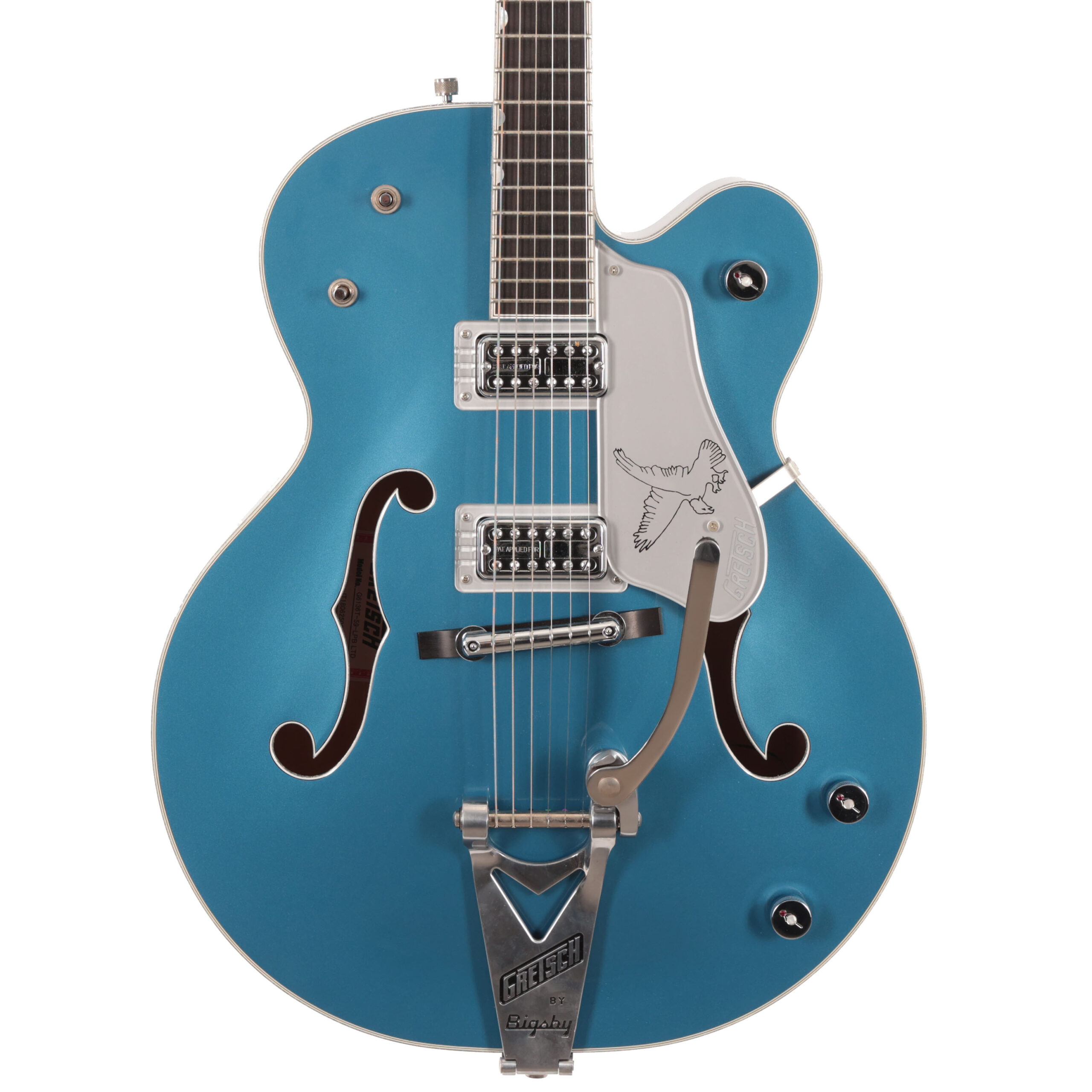 Second Hand Gretsch Limited Edition G6136T-59 Falcon Electric Guitar in Lake Placid Blue 220 in stock