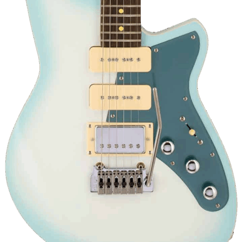 Reverend Six Gun HPP Electric Guitar in Chronic Blue Burst in stock