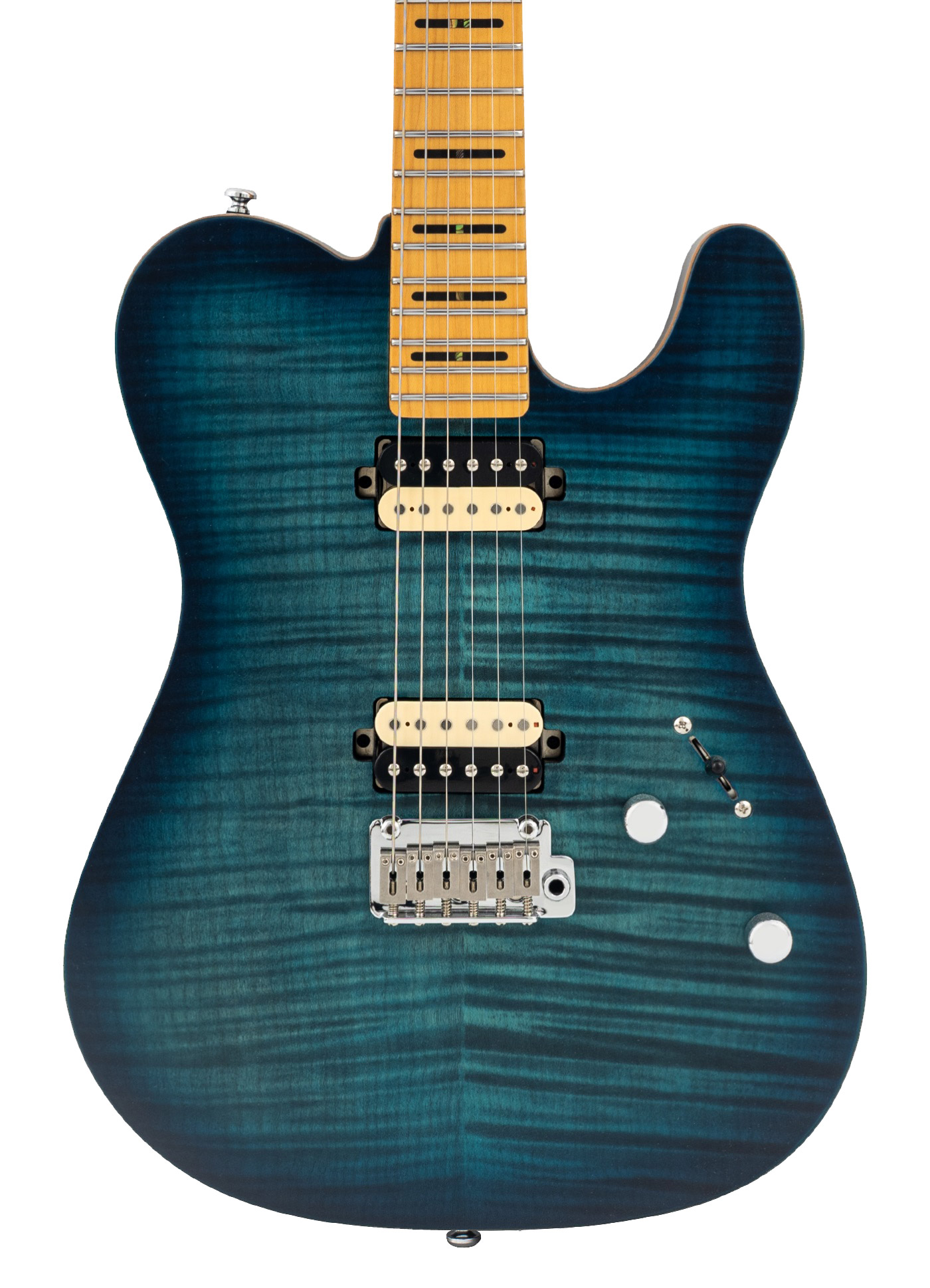 Sire Larry Carlton T7 FM New Gen Electric Guitar in Transparent Blue Maple Neck in stock - Image 1