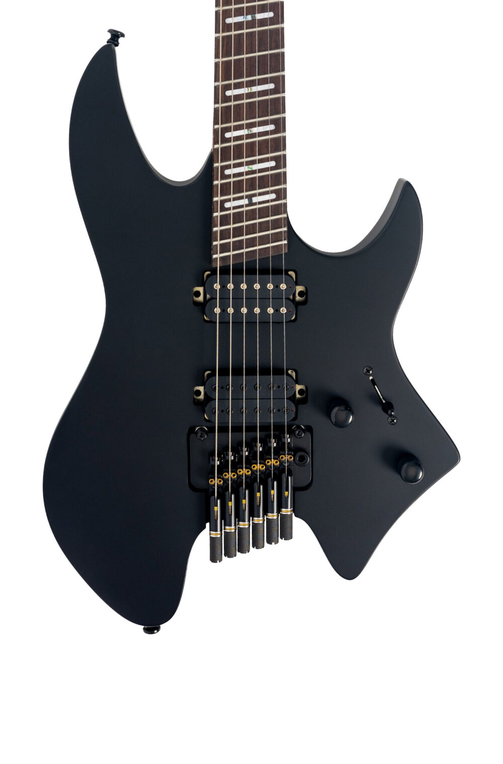 Sire Larry Carlton X6 Headless Electric Guitar in Black Satin in stock - Image 1