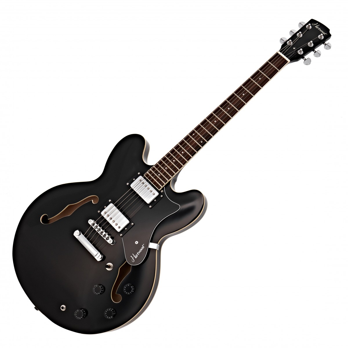 Hartwood Revival Semi Acoustic Guitar, Jet Black