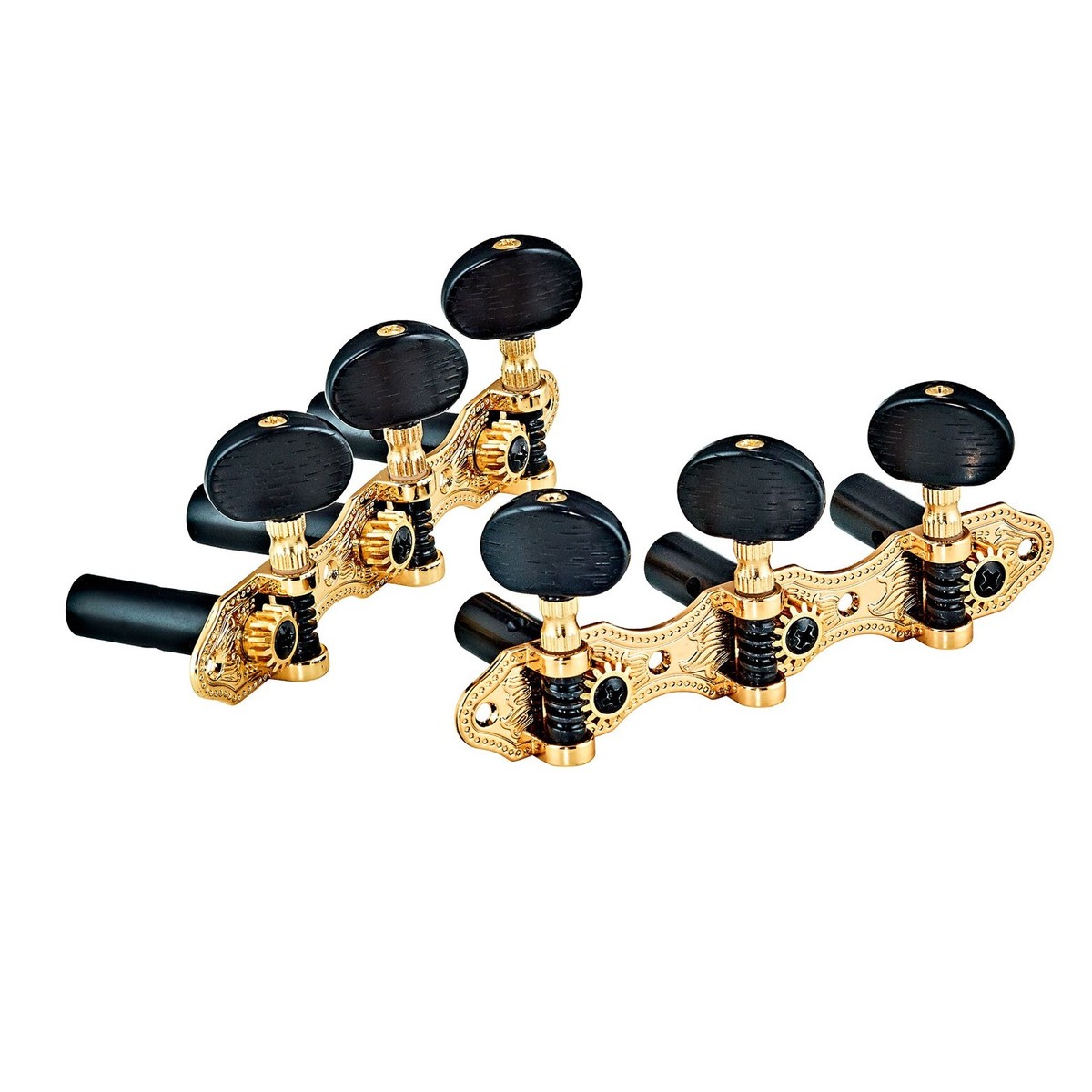 Ortega Baseplate Tuning Machines, Gold/Black
