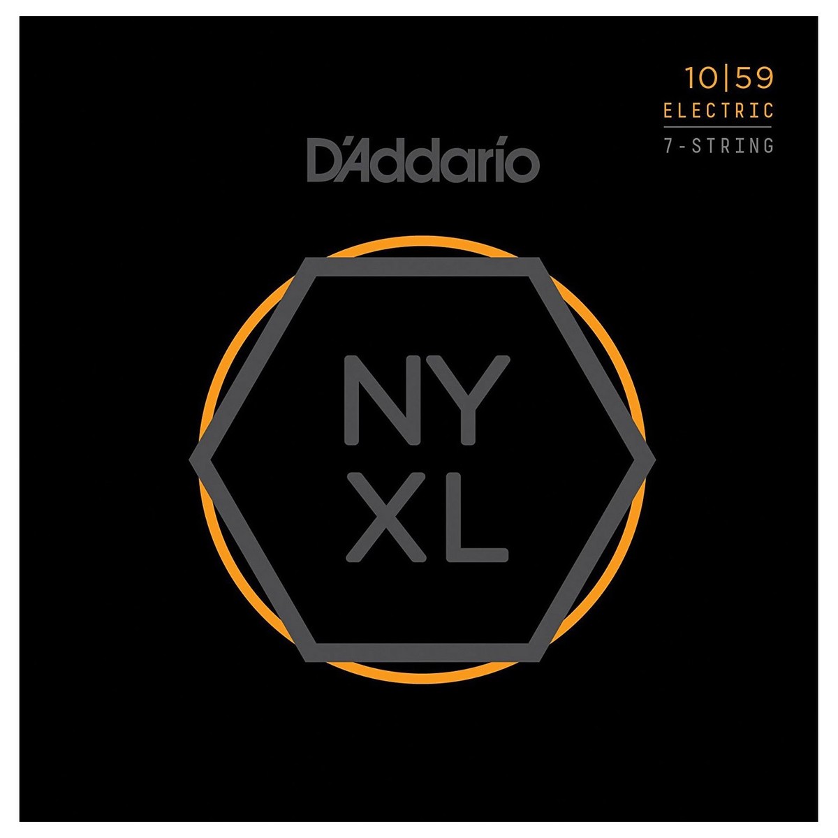 D'Addario NYXL1059 7-String Electric Guitar Strings, Regular Light