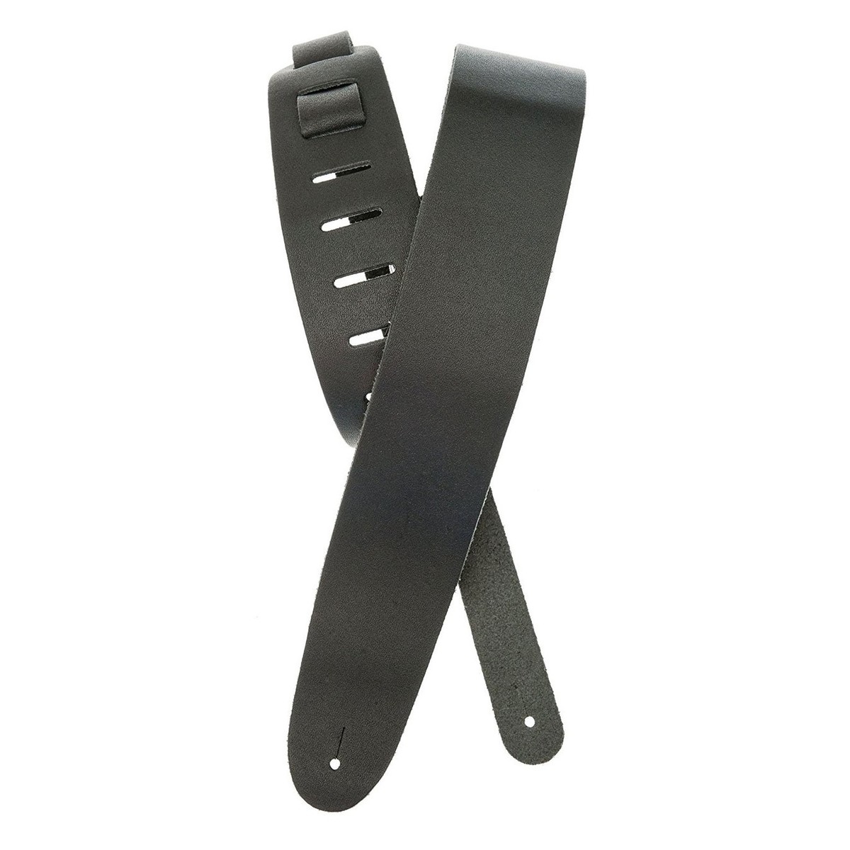 D'Addario 25BL00 Basic Classic Leather Guitar Strap, Black