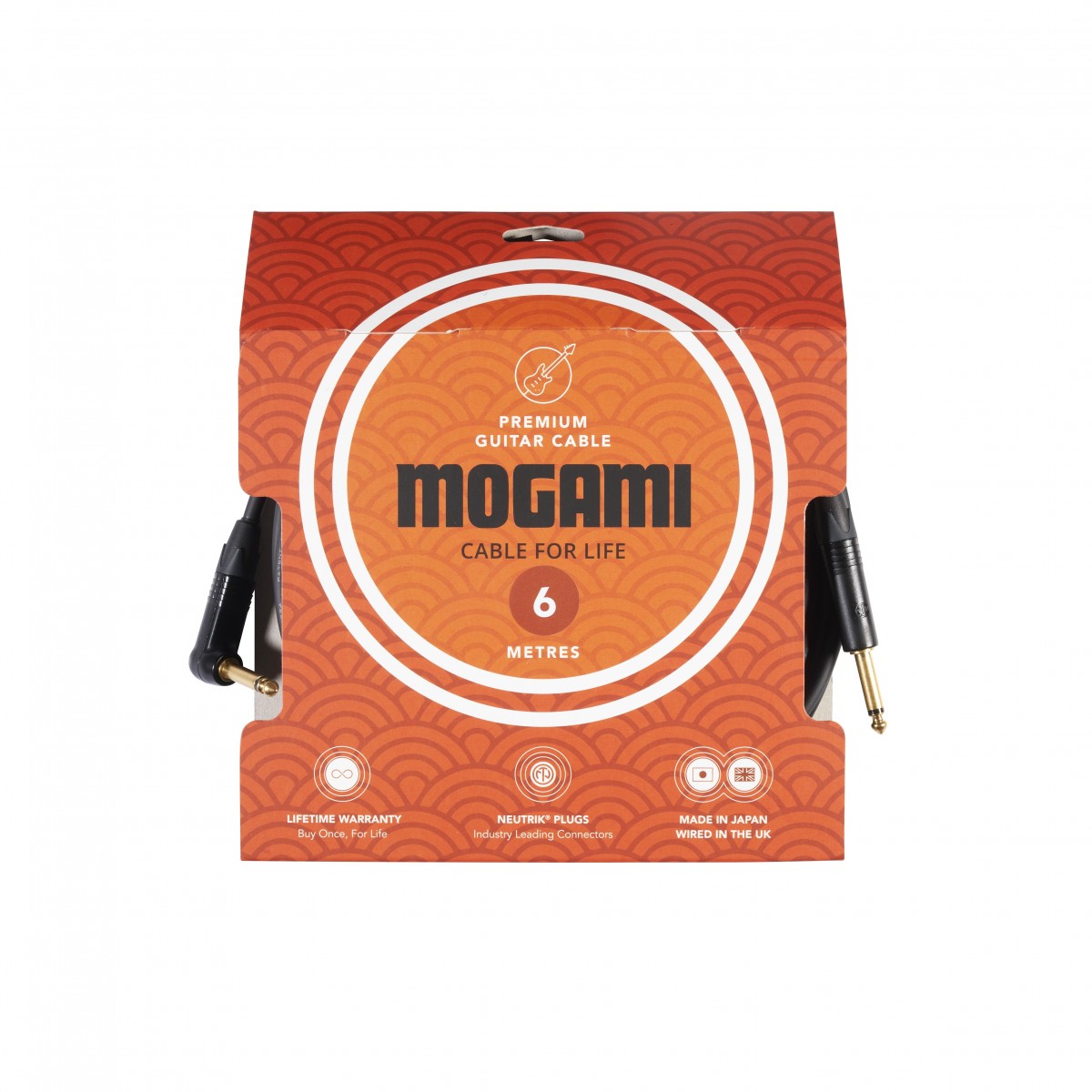Mogami Premium Instrument Cable (Straight & Angled Jack), 6m