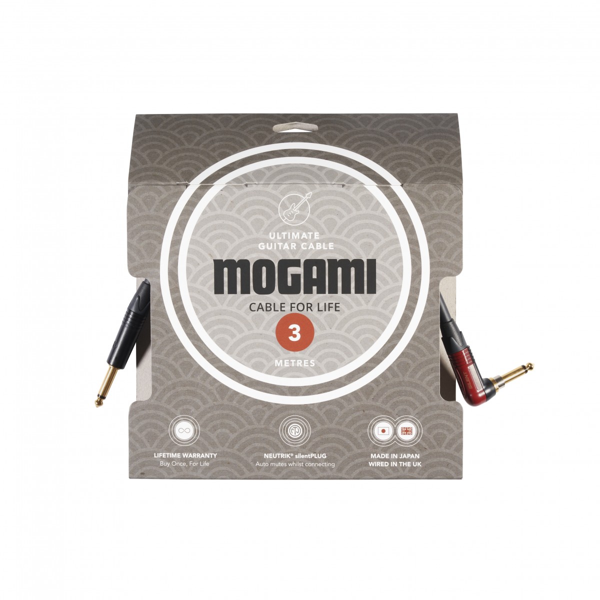 Mogami Ultimate Instrument Cable (Straight & Angled Jack), 3m