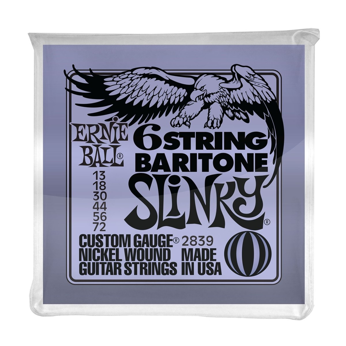 Ernie Ball 2839 Slinky Nickel Baritone Set, 13-72