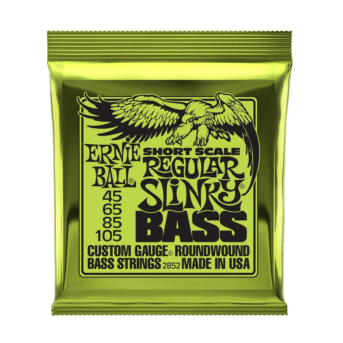 Ernie Ball P02852 Regular Slinky Short Scale Bass Set, 45-105