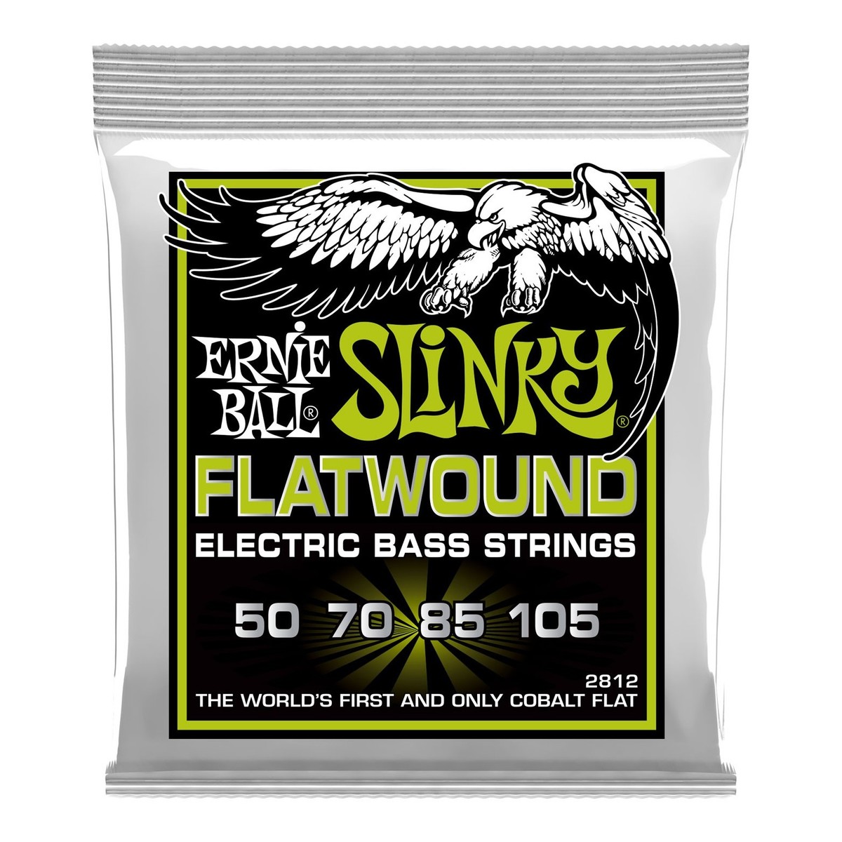 Ernie Ball 2812 Regular Slinky Flatwound Bass Set, 50-105