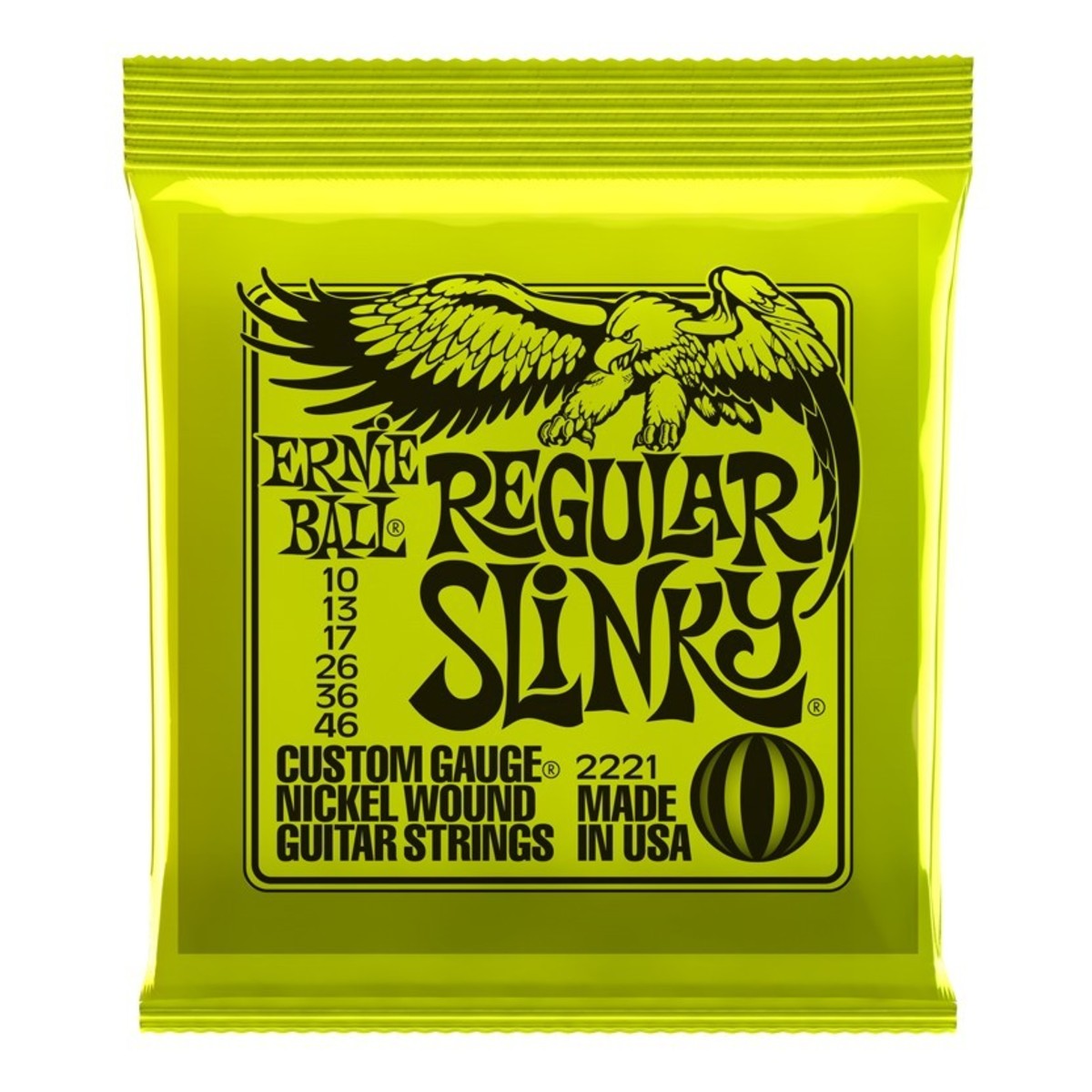 Ernie Ball Regular Slinky 2221 Nickel Electric Guitar Strings 10-46