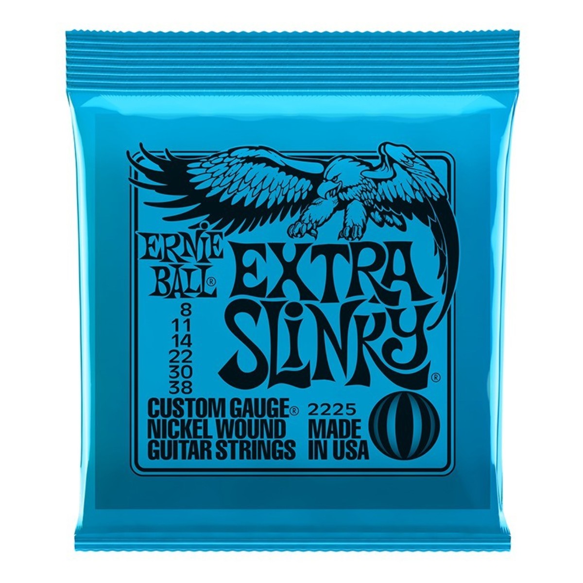 Ernie Ball Extra Slinky 2225 Nickel Guitar Strings 8-38