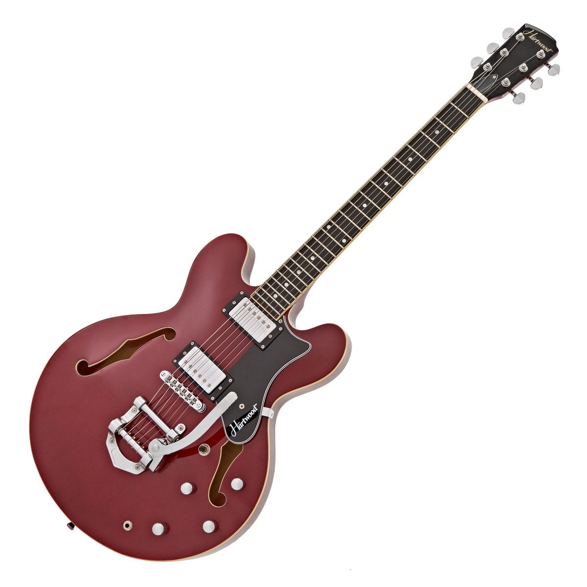 Hartwood Revival Vibrato Semi Acoustic Guitar, Cherry Red - NearlyNew