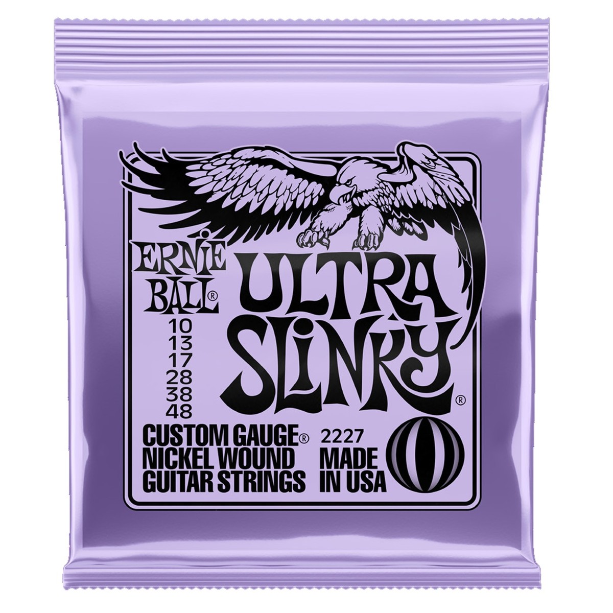 Ernie Ball Ultra Slinky 2227 Nickel Guitar Strings Set, 10-48
