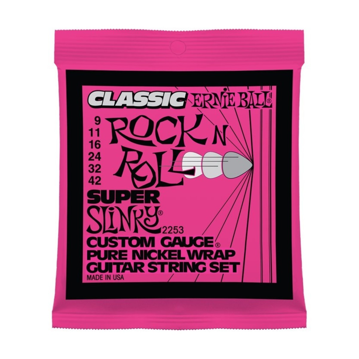 Ernie Ball 2253 Classic Super Slinky 2253 Guitar Strings 9-42