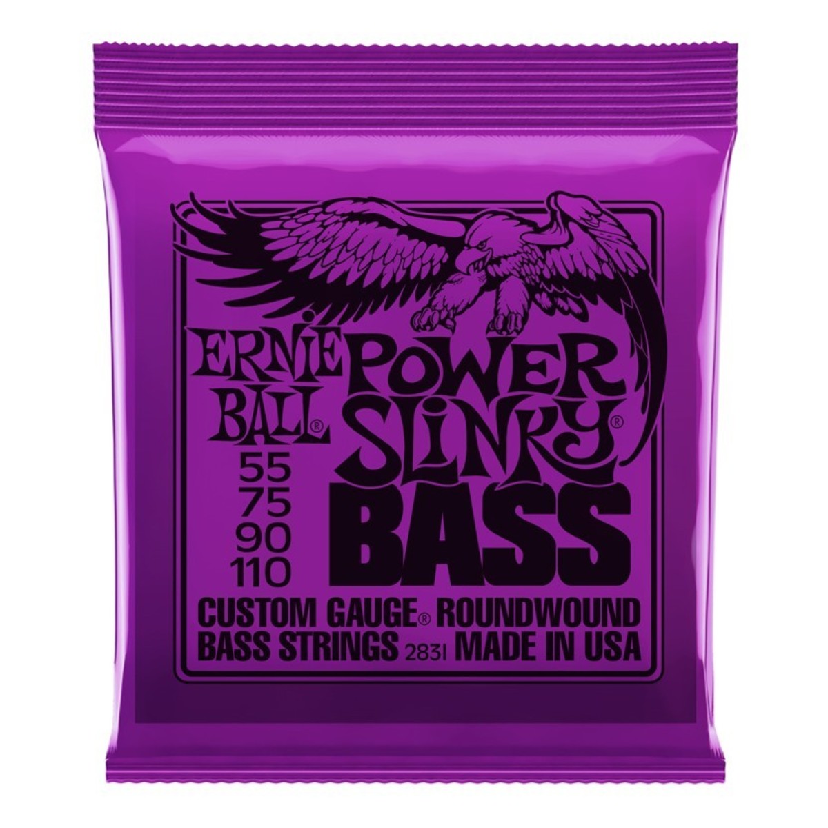 Ernie Ball Power Slinky 2831 Nickel Bass Guitar Strings, 55-110