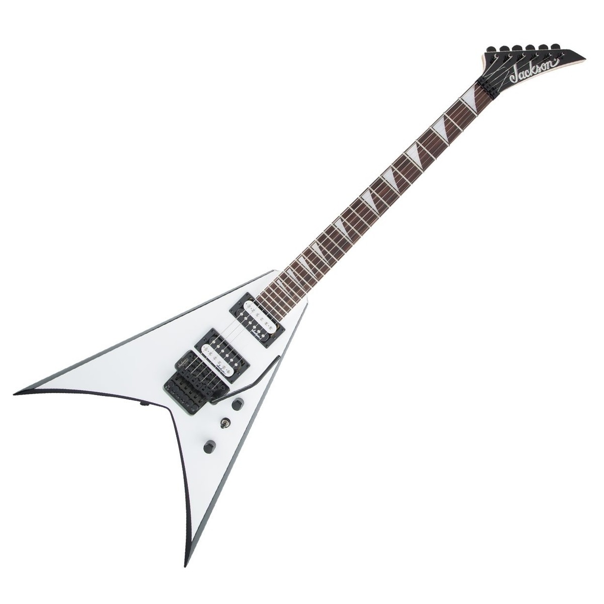 Jackson JS Series King V JS32, White with Black Bevels